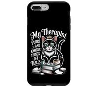 Custodia per iPhone 7 Plus/8 Plus My Therapist Purrs And Knocks Things Off Tables |-