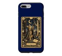 Custodia per iPhone 7 Plus/8 Plus Mystic Cat Tarocchi Card Art - Alta Sacerdotessa Felino