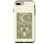 Custodia per iPhone 7 Plus/8 Plus Mystical Pug Howling at The Moon Tarocchi Card Art Dog Amante