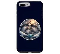 Custodia per iPhone 7 Plus/8 Plus Narvalo osservatore delle balene Unicorno dei mari famiglia balena nell'oceano