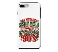Custodia per iPhone 7 Plus/8 Plus Natale Anni 90 Nostalgia Vintage Musica e Ricordi
