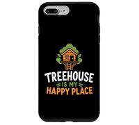 Custodia per iPhone 7 Plus/8 Plus Nature tree house trees quote funny happy place treehouse
