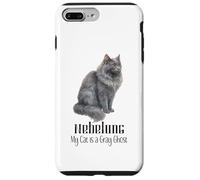 Custodia per iPhone 7 Plus/8 Plus Nebelung Cat Ghost grigio per gli appassionati di animali domestici