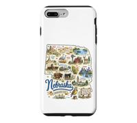 Custodia per iPhone 7 Plus/8 Plus Nebraska, NE, USA, Mappe, Icone
