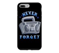 Custodia per iPhone 7 Plus/8 Plus Never Forget Ghetto Blaster Vintage 80s 90s Hip Hip