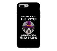 Custodia per iPhone 7 Plus/8 Plus Never Mind The Witch Beware Of French Bulldog Dog Halloween