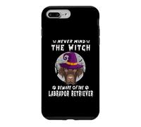 Custodia per iPhone 7 Plus/8 Plus Never Mind The Witch Beware Of Labrador Dog Halloween