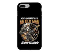 Custodia per iPhone 7 Plus/8 Plus Never Underestimate an Old Man with A Bass Guitar Player Dad