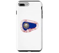 Custodia per iPhone 7 Plus/8 Plus New Hampshire Flag Rock Climbing Moschettone