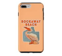 Custodia per iPhone 7 Plus/8 Plus New York Rockaway Beach Vacanze Pelicano Grafica Surfing Outfit