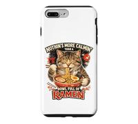 Custodia per iPhone 7 Plus/8 Plus Niente è più rilassante di una ciotola piena di ramen Funny Cat
