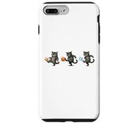 Custodia per iPhone 7 Plus/8 Plus No Kings, gatto che prende a calci la corona, arancione, carino gattino, protesta