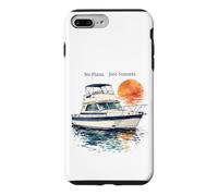 Custodia per iPhone 7 Plus/8 Plus No Plans Just Sunsets Acquerello Cabin Cruiser Barca Regalo