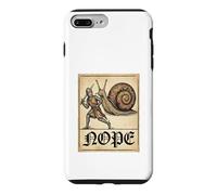 Custodia per iPhone 7 Plus/8 Plus Nope Knight Fighting Giant Snail Funny Medieval History Meme