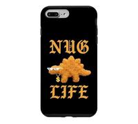 Custodia per iPhone 7 Plus/8 Plus Nug Life - Cibo carino con stegosauro e pepite di pollo a forma di dinosauro