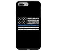 Custodia per iPhone 7 Plus/8 Plus Nurse Police Wife Officer Thin Blue Line Heart Flag