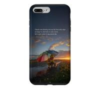 Custodia per iPhone 7 Plus/8 Plus Nuvole sul cielo serale - Arte raffigurante gentile e speranza in un giorno di pioggia