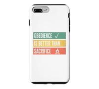 Custodia per iPhone 7 Plus/8 Plus Obedience is better than sacrifice Relationship VS Religion