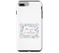 Custodia per iPhone 7 Plus/8 Plus Ocean Seashell Starfish Il mare chiama citazione