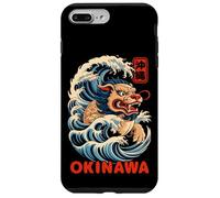 Custodia per iPhone 7 Plus/8 Plus Okinawa Shisa giapponese Kanji Lion Retro Anime Giappone Souvenir