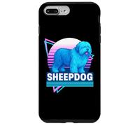 Custodia per iPhone 7 Plus/8 Plus Old English Sheepdog Retro Vintage Synthwave Dog Lover