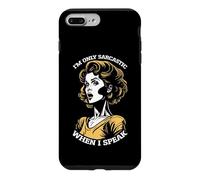 Custodia per iPhone 7 Plus/8 Plus Only Sarcastic Speak Funny Sarcasm Citazione Retro Pop Art Woman