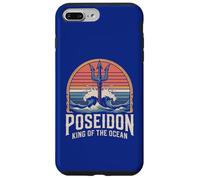 Custodia per iPhone 7 Plus/8 Plus Opera d'arte retrò Poseidon King of the Ocean Trident Waves