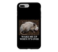 Custodia per iPhone 7 Plus/8 Plus Opossum Wake Me Up When It's Over Sarcastico annoiato Slacker