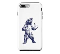 Custodia per iPhone 7 Plus/8 Plus Orso cantare Karaoke Musicista Vocalist Music Fun Band