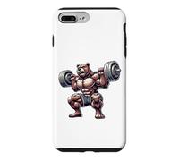Custodia per iPhone 7 Plus/8 Plus Orso con bilanciere Fitness Training Muscle Building