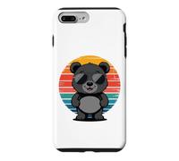 Custodia per iPhone 7 Plus/8 Plus Orso retrò con occhiali da sole in stile vintage per uomini, donne e bambini
