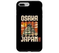 Custodia per iPhone 7 Plus/8 Plus Osaka Giappone Vintage Castello Anime Tramonto Kanji Otaku Souvenir