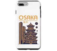 Custodia per iPhone 7 Plus/8 Plus Osaka, notte, orizzonte, pagoda, castello, e, moderno, torri