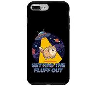 Custodia per iPhone 7 Plus/8 Plus Ottenere il Fluff Fuori Alien Fluffy Cat UFO UFO Humor Galaxy