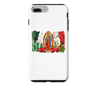 Custodia per iPhone 7 Plus/8 Plus Our Lady Virgen De Guadalupe Saint Virgin Mary Roses Flowers