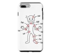Custodia per iPhone 7 Plus/8 Plus Ow Ow Ow Divertente Consapevolezza del dolore cronico Umorismo Dolore Corpo