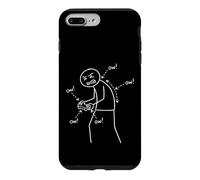 Custodia per iPhone 7 Plus/8 Plus Ow Ow Ow Funny Stickman Humorous Consapevolezza del dolore cronico