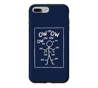 Custodia per iPhone 7 Plus/8 Plus Ow Ow Ow Stick Man Figura Divertente Dolore Cronico Umorismo Meme 8