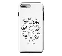 Custodia per iPhone 7 Plus/8 Plus Ow Ow Ow Stick Man Figura Divertente Dolore Cronico Umorismo Meme 9