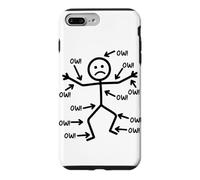 Custodia per iPhone 7 Plus/8 Plus Ow Ow Ow Stick Personaggio Commedia Figura Scherzo Cronico Dolore