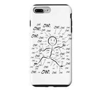 Custodia per iPhone 7 Plus/8 Plus Ow Ow Ow Stick Personaggio Figura Commedia Dolore cronico