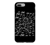 Custodia per iPhone 7 Plus/8 Plus Ow Ow Ow Stick Personaggio Figura Divertente Consapevolezza del dolore cronico