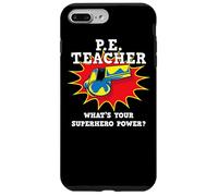 Custodia per iPhone 7 Plus/8 Plus P.E. Educazione Fisica Insegnante Supereroe Scuola di Potere