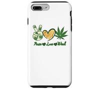 Custodia per iPhone 7 Plus/8 Plus Pace Amore Erba Marijuana Cannabis Retro Vintage
