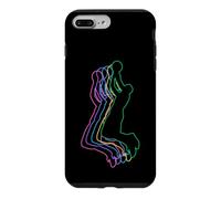 Custodia per iPhone 7 Plus/8 Plus Pallacanestro Slam Dunk Player Outline Retro Design Estetico