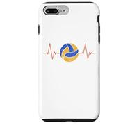 Custodia per iPhone 7 Plus/8 Plus Pallavolo Battito cardiaco - Palla ECG Pulse Distressed Design