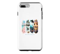 Custodia per iPhone 7 Plus/8 Plus Palme dei Caraibi, spiagge rosa e maiali - Vacanza Bahamas