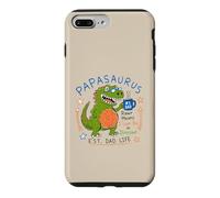 Custodia per iPhone 7 Plus/8 Plus Papasaurus Number One Dad Funny Dinosaur Rex Festa del papà