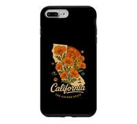 Custodia per iPhone 7 Plus/8 Plus Papavero californiano vintage The Golden State Retro