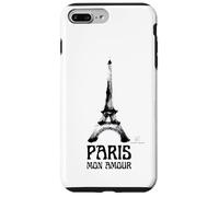 Custodia per iPhone 7 Plus/8 Plus Paris Mon Amour - Torre Eiffel Grafica Artistica a Pennello